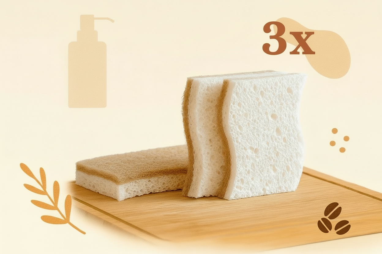 Nachhaltiges Spülbürsten Set - Bürsten, Schwämme & Tücher