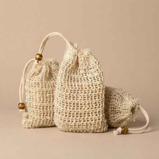 Seifenbeutel 3er Set - für feste Seife & Peeling