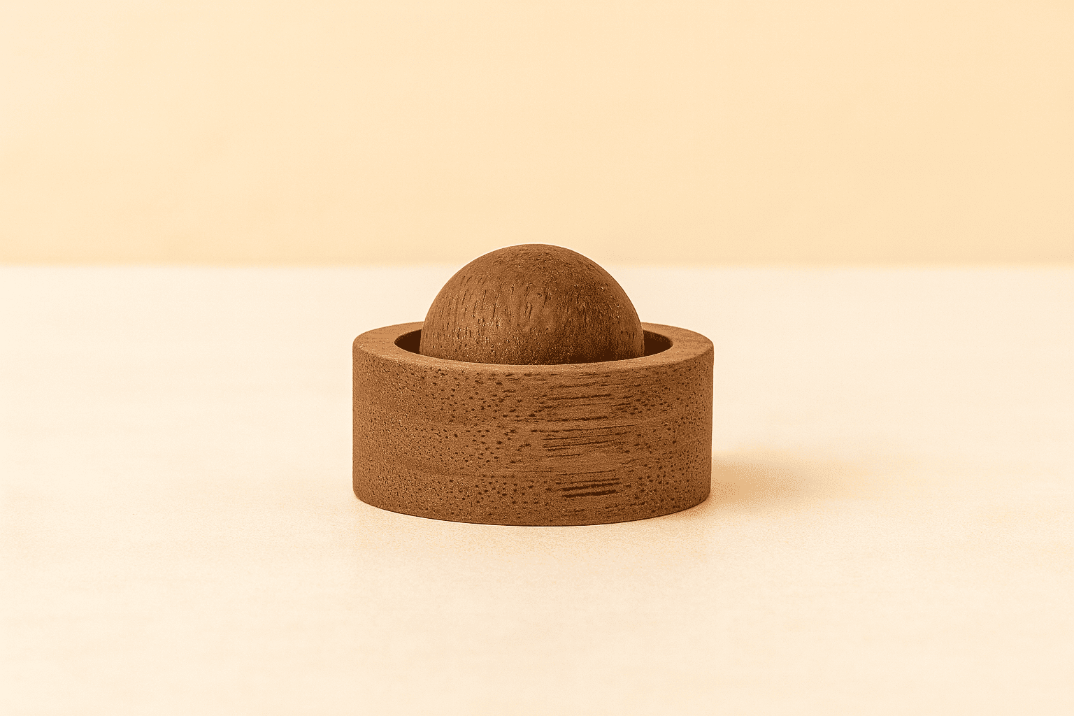 Holzglobus Aroma Diffusor aus Holz - dekorativer Duftspender ohne Batterie