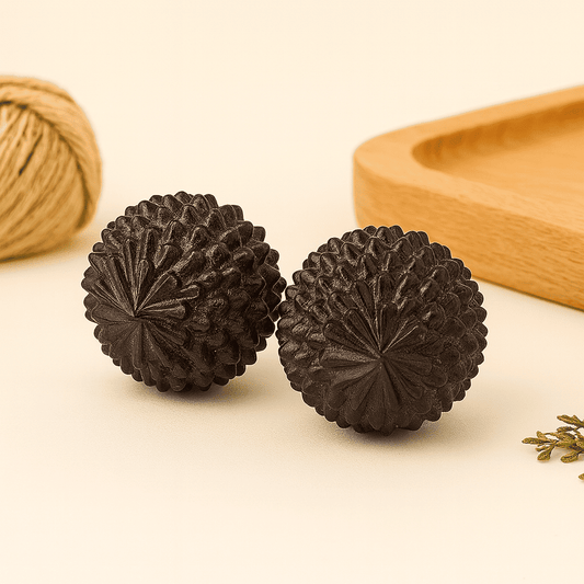 Holz Massagebälle - 2er Set