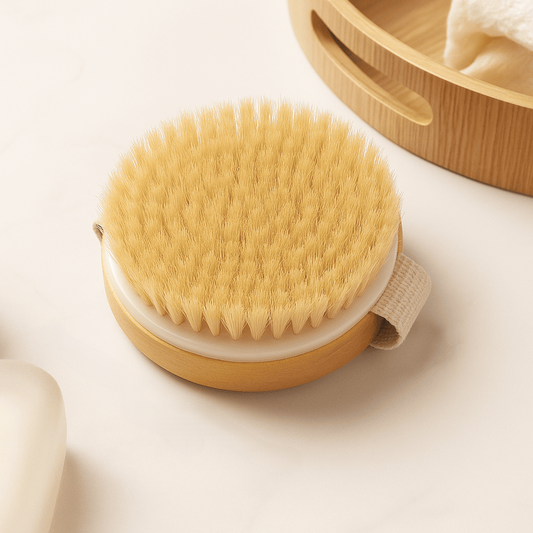 Holz Massagebürste mit Naturborsten