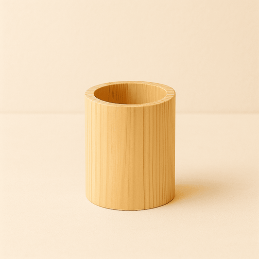 Runder Holz Stiftehalter - unbehandelt für DIY & Schreibtisch