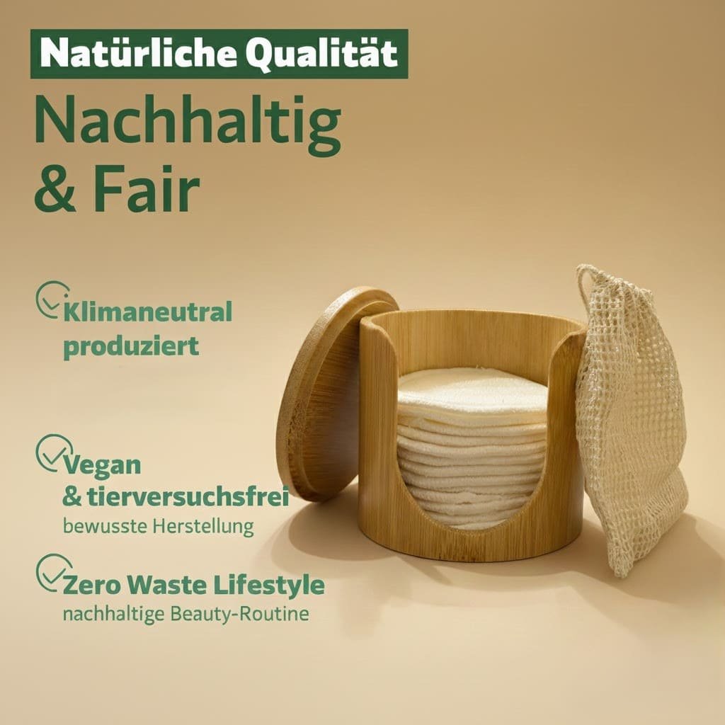 15 wiederverwendbare Abschminkpads - waschbar inkl. Aufbewahrungsbox