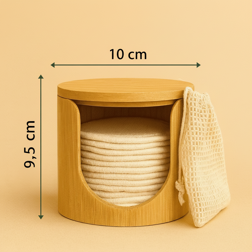 15 wiederverwendbare Abschminkpads - waschbar inkl. Aufbewahrungsbox