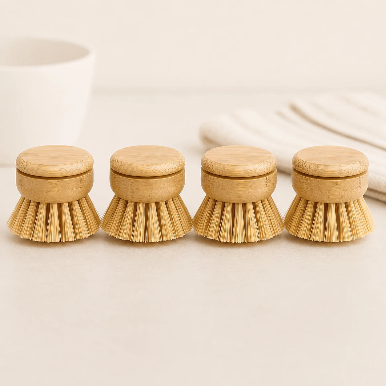 Austauschen des Bürstenkopfes auf den passenden Holzgriff