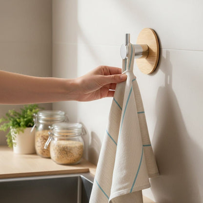 Selbstklebende Bambus Wandhaken 6er Pack