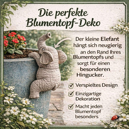 Dekorativer Elefant für Blumentopf – verspielte Dekoidee für Pflanzenliebhaber