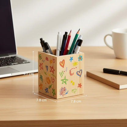 Stiftebox aus Holz zum Bemalen und Personalisieren - ideal für Kinder und DIY-Projekte