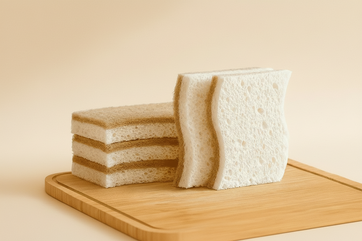 4er Set Kokosfaser Spülschwämme aus Naturfasern für plastikfreien Abwasch