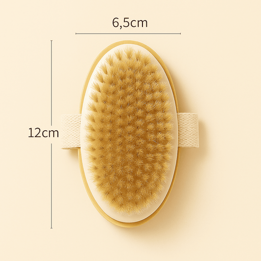 Körperbürste mit Naturborsten - Handbürste für Peeling & Massage