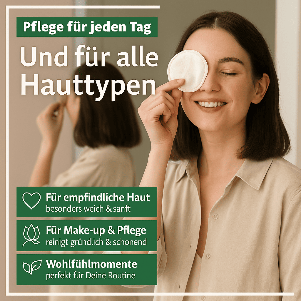 15 wiederverwendbare Abschminkpads - waschbar inkl. Aufbewahrungsbox