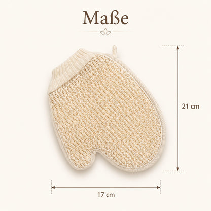 Peelinghandschuh Maße 21 x 17 cm für Dusche Bad und Körperpflege