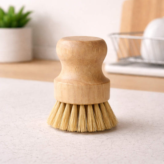 Nachhaltige Sisal Spülbürste mit Holzgriff – plastikfreie Küchenbürste für Geschirr und Pfannen